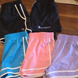 Champion Athletic Shorts Set - Black, Blue, Pink, Purple